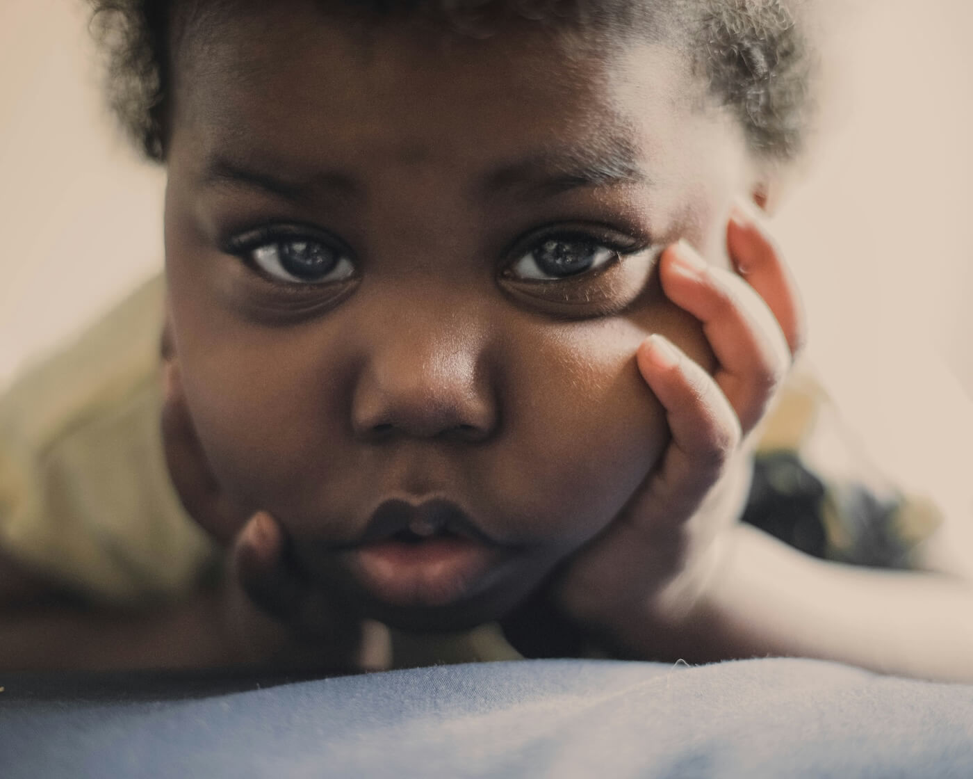 Cute toddler gazing
